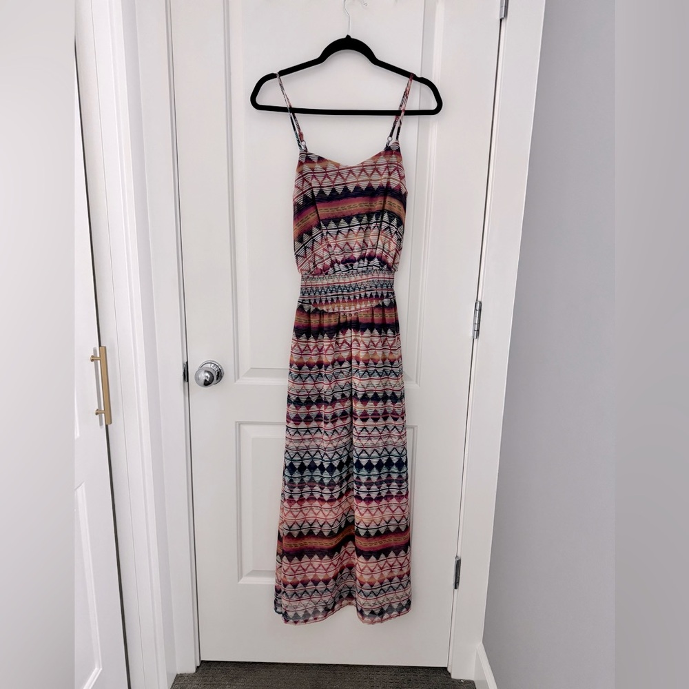 Geometric Patterned Maxi Dress